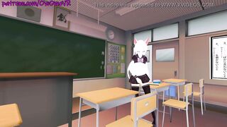 Masturbating in my class room OwO [ VRchat erp, Hentai ] Preview - 4 image