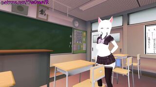 Masturbating in my class room OwO [ VRchat erp, Hentai ] Preview - 7 image