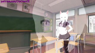 Masturbating in my class room OwO [ VRchat erp, Hentai ] Preview - 8 image