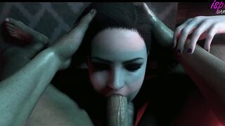 Succubus has threesome sex with couple 3D animation - 2 image