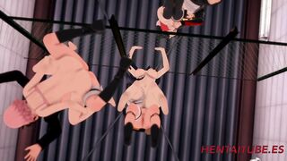 Naruto Hentai - Mega Orgy with Sakura, Hinata, Sarada, Kiba, Naruto & Fucking Together and enjoy and cum - 4 image