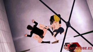 Naruto Hentai - Mega Orgy with Sakura, Hinata, Sarada, Kiba, Naruto & Fucking Together and enjoy and cum - 8 image