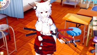 [Eroge Koikatsu! ] Touhou running boobs rubbed H! 3DCG Big Breasts Anime Video (Touhou Project) [Hentai Game Toho Momiji Inubashiri] - 3 image