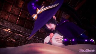 Genshin Impact Hentai 3D - Mona Boobjob and Fucked - Anime manga Japanese Cartoon Porn video - 4 image