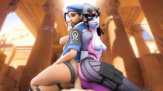 Ana Amari And Widowmaker Butt Rub - 3 image
