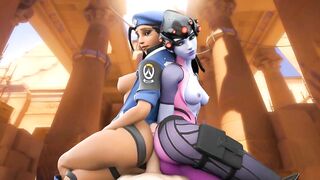 Ana Amari And Widowmaker Butt Rub - 4 image