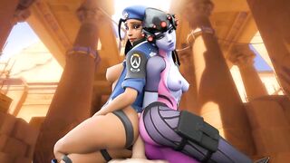 Ana Amari And Widowmaker Butt Rub - 9 image