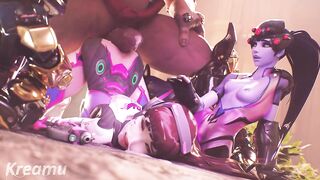 Overwatch - Dva & Widowmaker Orgasmic Doggy With Massive Cumshot (Sound) - 6 image