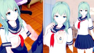 [Eroge Koikatsu! ] Touhou Sanae Kochiya rubs her boobs H! 3DCG Big Breasts Anime Video (Touhou Project) [Hentai Game] - 10 image