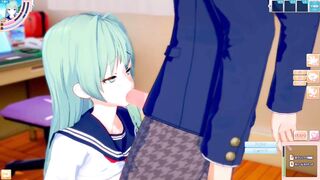 [Eroge Koikatsu! ] Touhou Sanae Kochiya rubs her boobs H! 3DCG Big Breasts Anime Video (Touhou Project) [Hentai Game] - 5 image