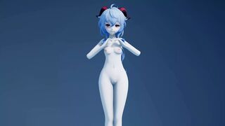 Genshin. ganyu cute dance small tits teen sexy hot - 1 image