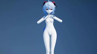 Genshin. ganyu cute dance small tits teen sexy hot - 4 image