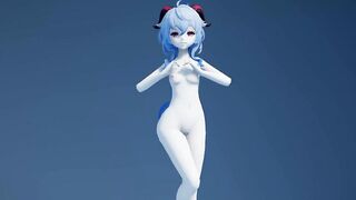 Genshin. ganyu cute dance small tits teen sexy hot - 5 image
