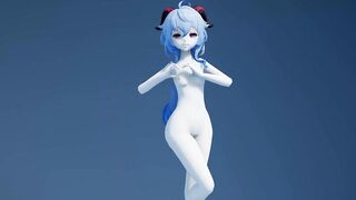 Genshin. ganyu cute dance small tits teen sexy hot - 6 image