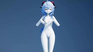 Genshin. ganyu cute dance small tits teen sexy hot - 9 image