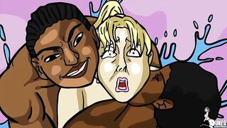 A nun and a MILF take long black dick in every hole - 3 image