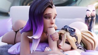 Nova Mercy And Sombra Sucking Your Dick Ans Balls - 3 image