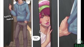 Little Bitch Rosa do Asshole in the Cafeteria Bathroom - 2 image