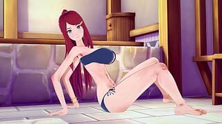 Uzumaki Kushina takes a big load of cum on her big tits - Naruto Hentai - 1 image