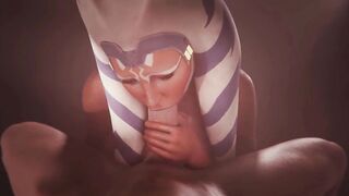 Star Wars - Ahsoka Tano Cum Dump Blowjob Multiple Creampies (Animation with Sound) - 2 image