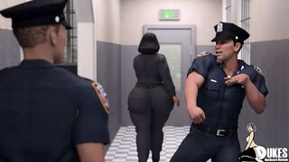 Latin MILF gets stretched by BBC, and Correctional Officers pound inmate pussy - 1 image