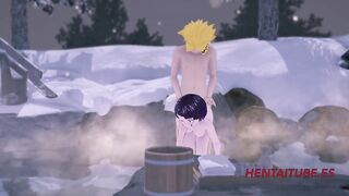 Boku No Hero Hentai - Denki Fucks Jiro in a HotSpring - My Hero Academia Porn Video 3D - 2 image