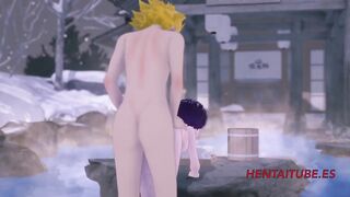 Boku No Hero Hentai - Denki Fucks Jiro in a HotSpring - My Hero Academia Porn Video 3D - 7 image