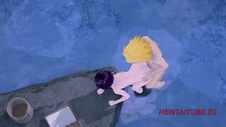 Boku No Hero Hentai - Denki Fucks Jiro in a HotSpring - My Hero Academia Porn Video 3D